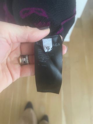 Maglione Balenciaga Viola Logo All-Over