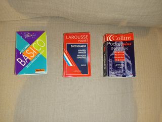 Lote 3 diccionarios español inglés y francés