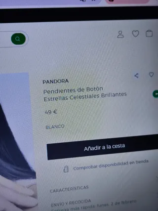 Pendientes Pandora de botón estrellas celestiales
