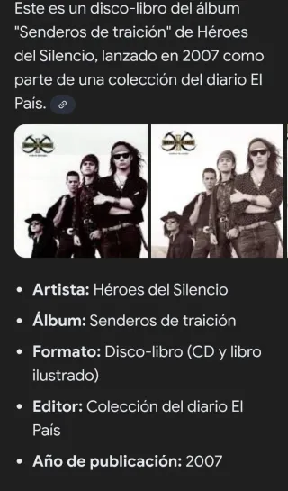 CD Libro Héroes del Silencio Senderos de Traición