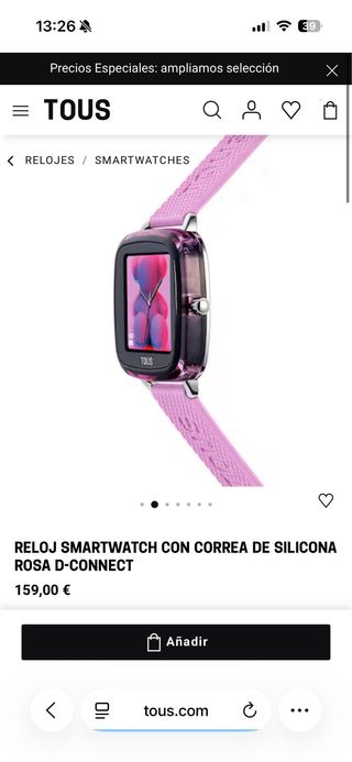 Reloj Tous Smartwatch Rosa y Plata