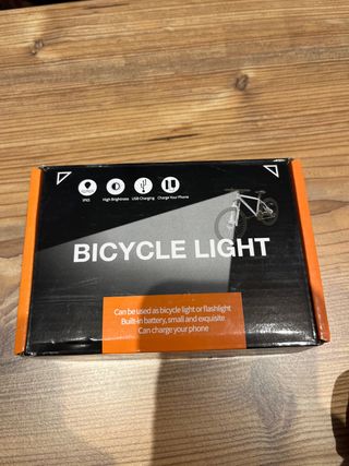 Luz Bicicleta USB Alta Brillo Carga Móvil