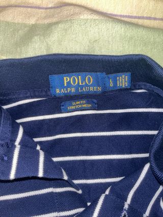 Polo Ralph Lauren a righe blu e bianche taglia L