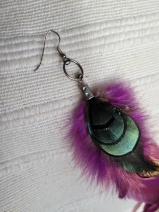 Pendientes plumas boho