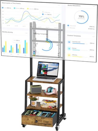 Mueble TV con Ruedas y Cajón
