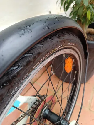 Bicicleta plegable blanca