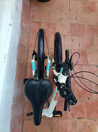 Bicicleta plegable blanca