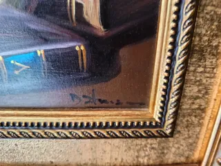 Cuadro Pintura al Óleo Libros y Pipa