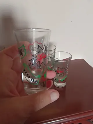Bicchierini shot vintage decorati