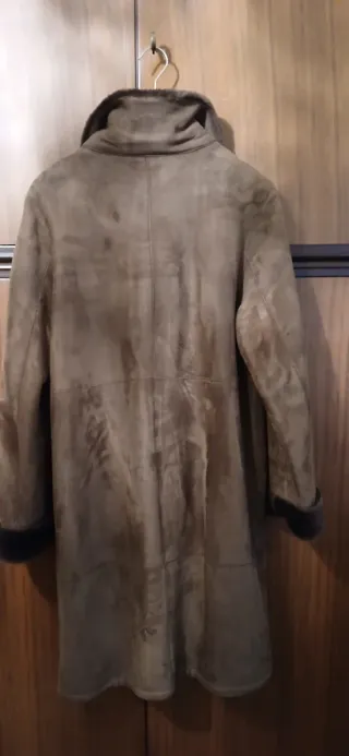 Cappotto in montone vintage marrone