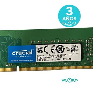 Memoria RAM Crucial 8GB DDR4 2133MHz UDIMM