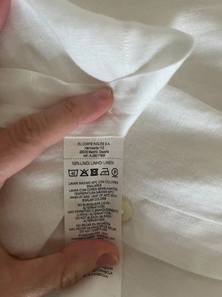 Camisa Lino Blanca 100%