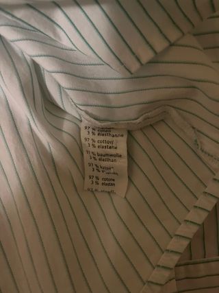 Camicia Lacoste a righe verdi taglia S