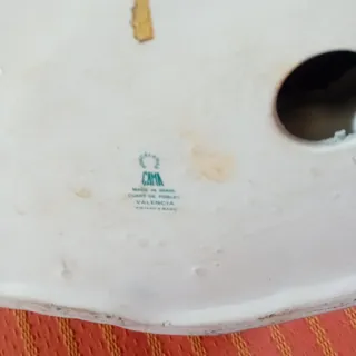 Figura de porcelana de pato y patito