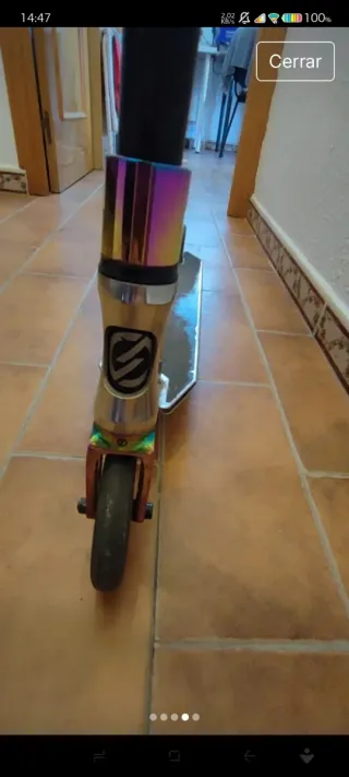 Patin de freestyle plateado