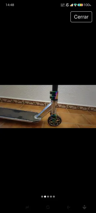 Patin de freestyle plateado