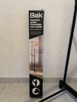 Perchero Doble Bek Metálico y Plástico