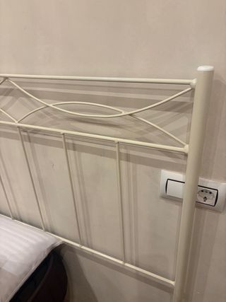 Cabecero de forja blanco