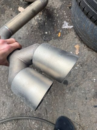 Tubo escape doble salida en 1 LADO!