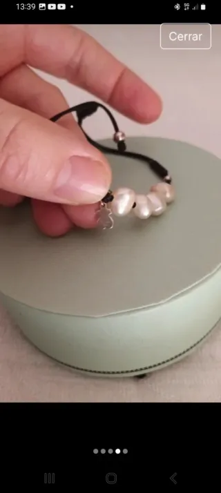 Pulsera Tous Perlas y Oso Plata