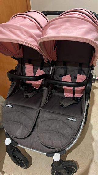 Carro Gemelar Baby Monsters Easy Twin 4 + capazos