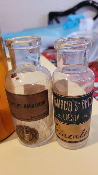 Lote 4 Frascos Farmacia Antiguos