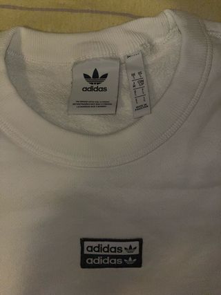 Felpa Adidas bianca con logo