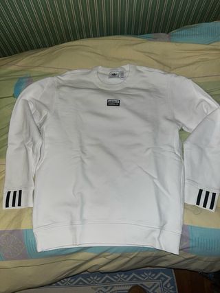 Felpa Adidas bianca con logo