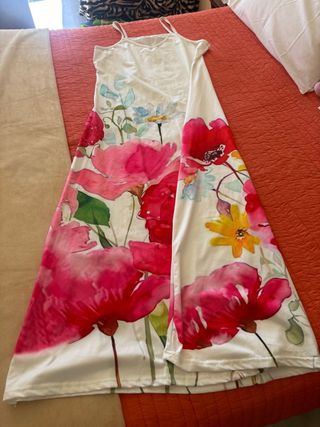 Vestido largo estampado floral