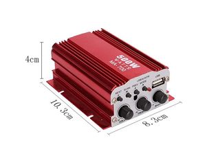 Amplificador Audio 500W Coche/Moto