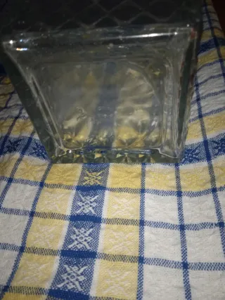 Jarrón Botella Tallado Cristal