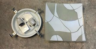 Aplique de pared cristal y metal 2 bombillas