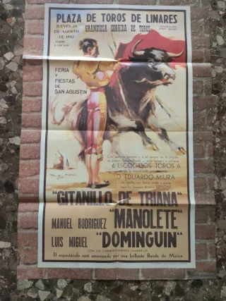Cartel Toros Linares 1947