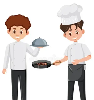 Ayudante de camarero y ayudante de cocina