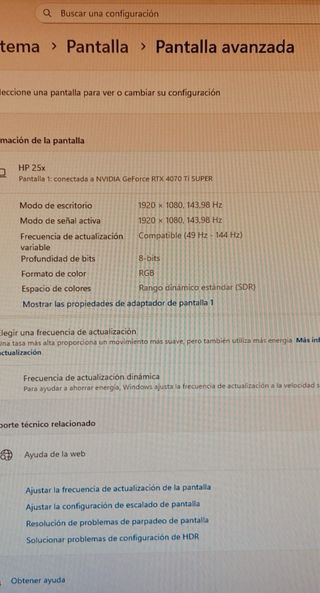 2 Monitores HP 25x 144Hz