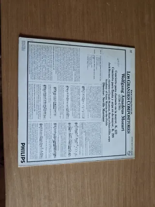 Vinilo Mozart Concierto Clarinete/Flauta