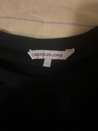 T-shirt Calvin Klein nera con logo