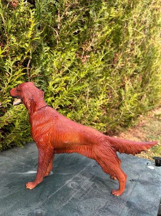 Figura Setter Irlandés vintage Marmolina 36cm