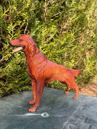 Figura Setter Irlandés vintage Marmolina 36cm