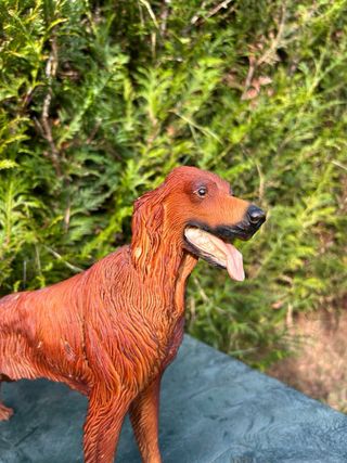 Figura Setter Irlandés vintage Marmolina 36cm