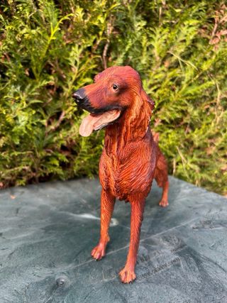 Figura Setter Irlandés vintage Marmolina 36cm