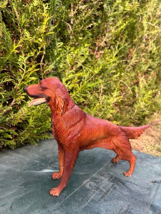 Figura Setter Irlandés vintage Marmolina 36cm