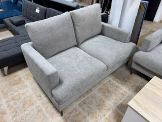 Sofá 3+2 Tela Gris Suave ¡NUEVO en Caja!
