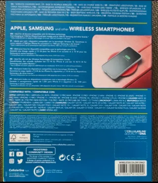 Caricabatterie Wireless Cellularline NEON 10W