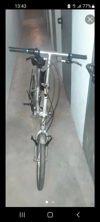 Bicicleta Plegable Plateada