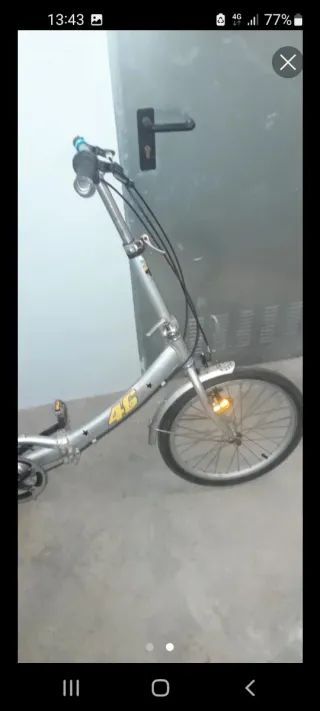 Bicicleta Plegable Plateada