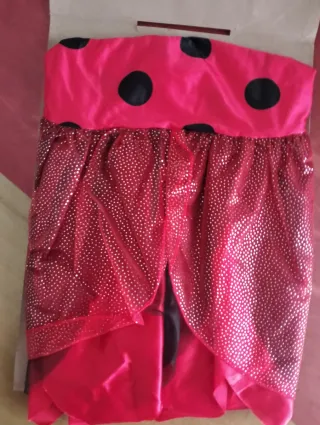 Costume carnevale coccinella bambina 1-2anni 98 cm
