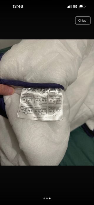 Copridivano imbottito con zip. Per divano letto