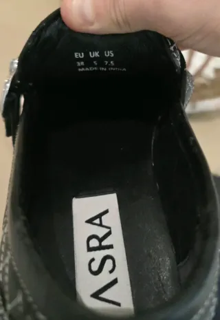 Mocasines ASRA Fantasia Piel • Talla 38 • Hebilla