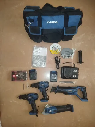 Pack Herramientas Eléctricas Hyundai + Accesorios